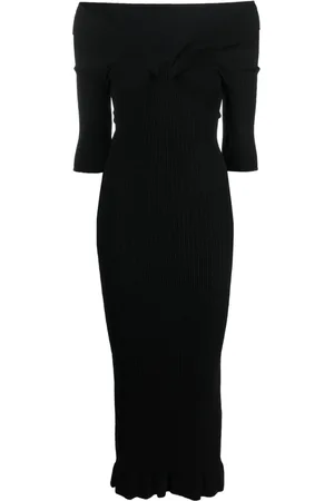 Serafini Ribbed-knit midi dress