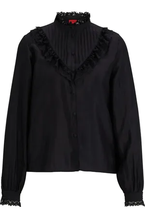 HUGO BOSS Ruffled-trim blouse