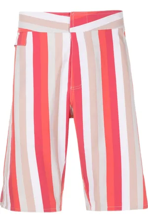 AMIR SLAMA Striped mid-rise bermuda shorts