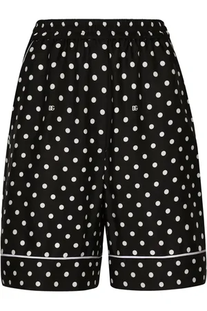 Dolce & Gabbana Polka-dot silk twill shorts