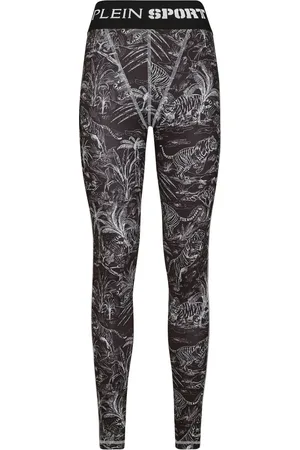 Philipp Plein Graphic-print high-waist leggings