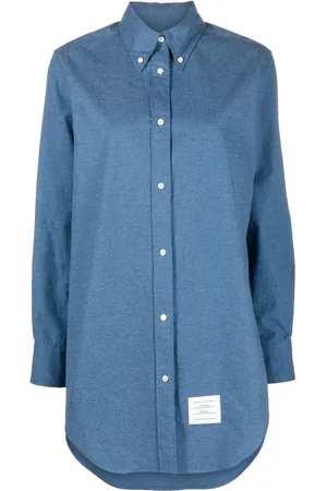 Thom Browne Logo-patch shirt dress