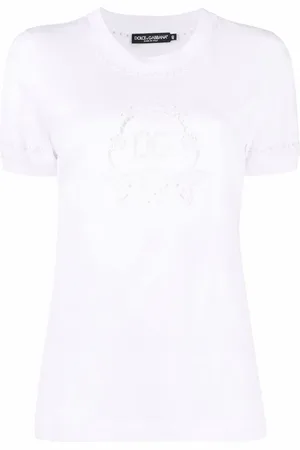 Dolce & Gabbana Broderie-anglaise cotton T-shirt