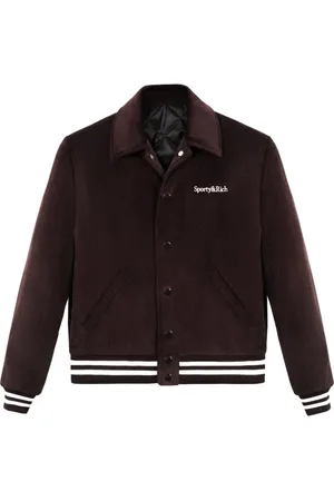 Sporty & Rich Embroidered-logo bomber jacket