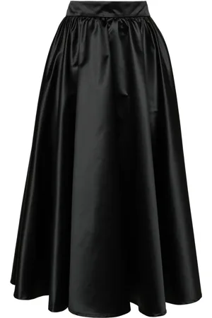 Patou Volume satin midi skirt