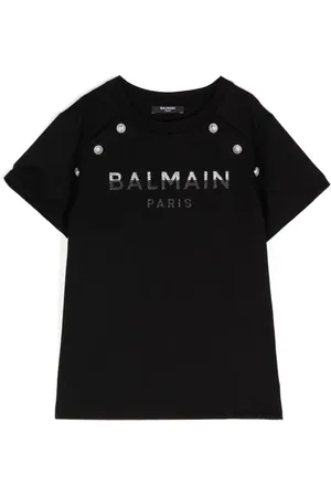Balmain Glitter logo-detail T-shirt