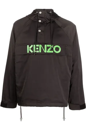 Kenzo Logo-print hooded satin jacket