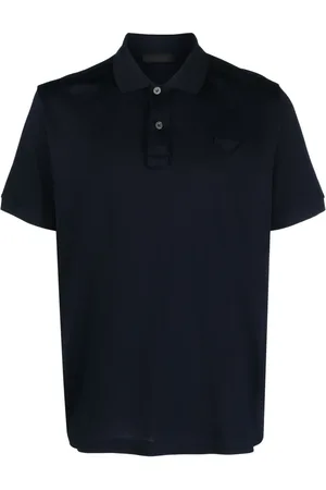 Prada Triangle-logo piqu?? polo shirt