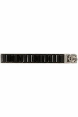 Dolce & Gabbana Logo-plaque crystal-embellished tie clip