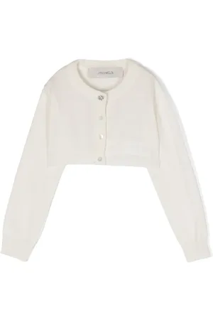 Simonetta Long-sleeve cropped cashmere cardigan