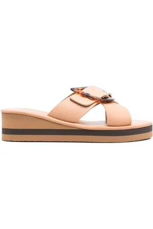 Ancient Greek Sandals Thais Rainbow wedge slides