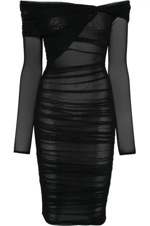 MUGLER Off-shoulder mini dress