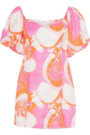 Rhode Dali floral-print off-shoulder minidress