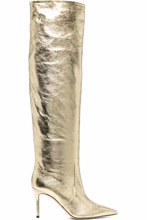 Scarosso X Brian Atwood Carra metallic-effect boots