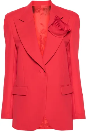 Viktor & Rolf Floral-appliqu?? crepe blazer