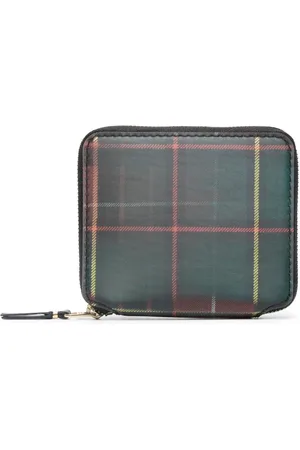 Comme des Garçons Lenticular-effect tartan wallet
