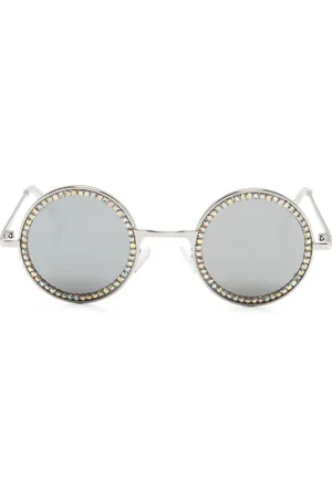 MONNALISA Rhinestone-embellished round-frame sunglasses