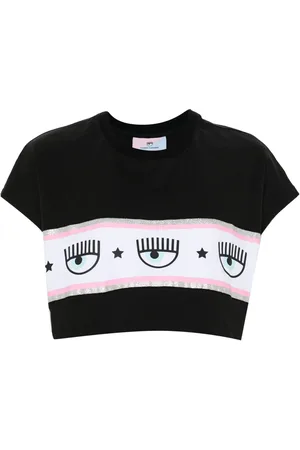 Chiara Ferragni Maxi Logomania-print cropped T-shirt