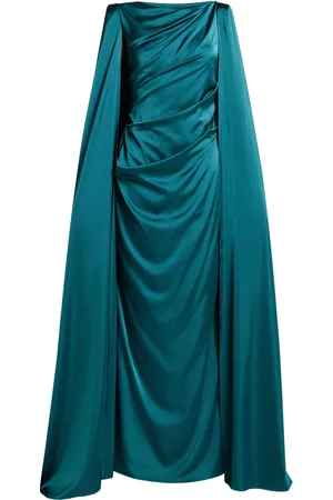 TALBOT RUNHOF Draped cape dress