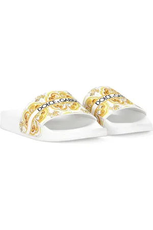 Dolce & Gabbana Majolica-pattern logo-print slides