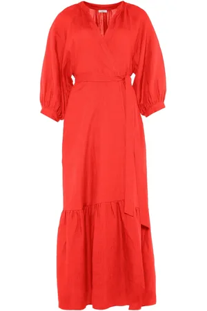 ERES Joie linen wrap dress