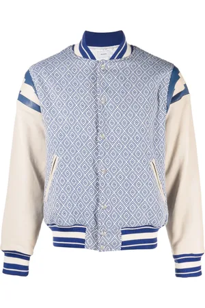 Rhude Diamond-jacquard baseball jacket