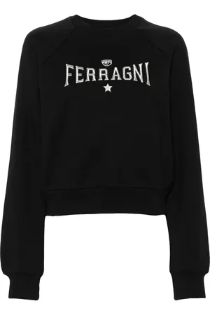 Chiara Ferragni Embroidered-logo cotton sweatshirt
