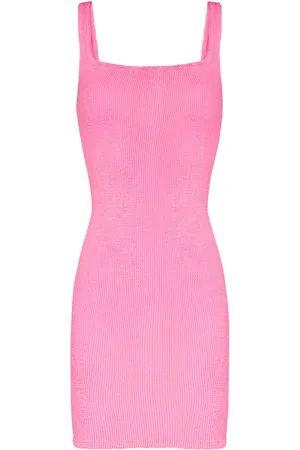 Hunza G Fitted knitted tank dress