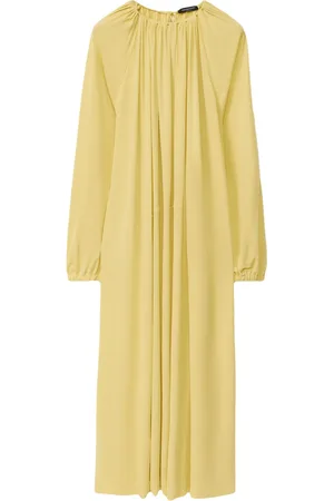 Fabiana Filippi Draped-collar long-sleeve dress