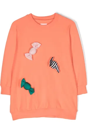 Wauw Capow by Bangbang Carla Candy Coral appliqu??-detail dress