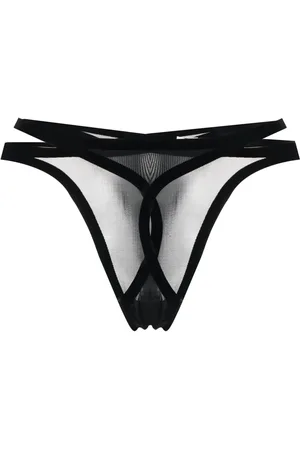 Wolford X Mugler Flock Shaping thong