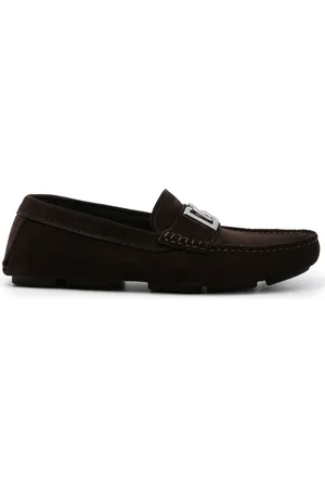 Dolce & Gabbana Logo-plaque suede loafers
