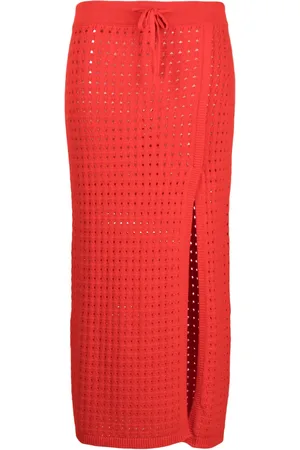 Cashmere In Love Mona crochet-knit midi skirt