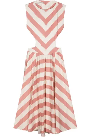Serafini Striped midi dress