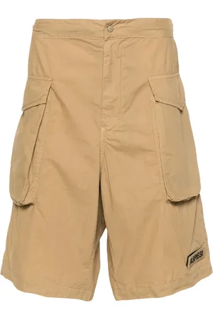 Aspesi Logo-patch cotton cargo shorts
