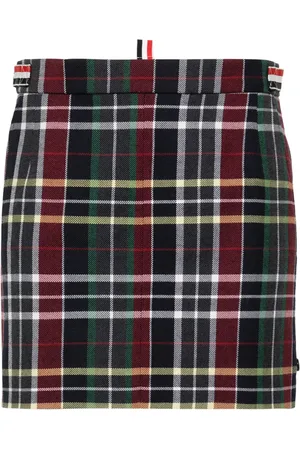 Thom Browne Tartan-check wool miniskirt