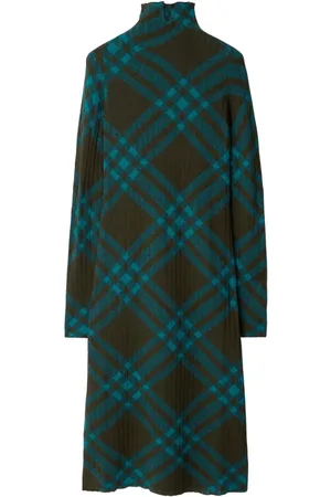 Burberry Checkered wool blend shift dress
