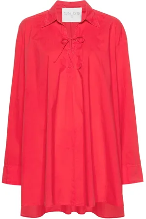 FORTE FORTE Lace-up shirt minidress