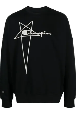 Rick Owens Logo-embroidered cotton sweatshirt