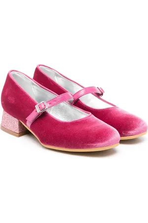 MONNALISA 40mm velvet ballerina shoes