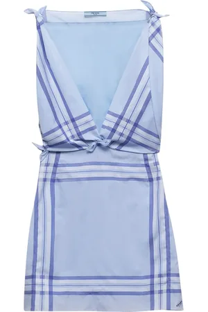 Prada Checked cotton minidress