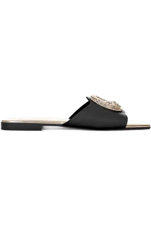 Roberto Cavalli Elisie satin slide sandals