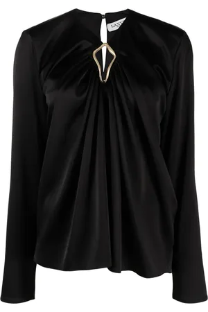 Lanvin Draped long-sleeved blouse