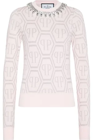 Philipp Plein Monogram crystal-embellished jumper