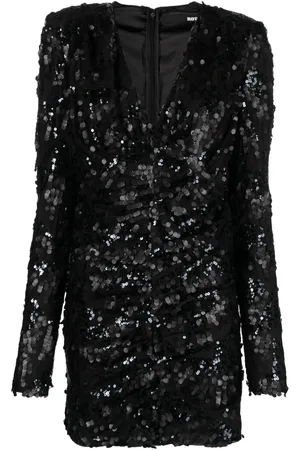 ROTATE Sequined ruched minidress