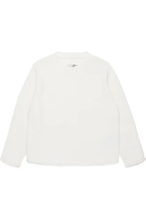 Maison Margiela Intarsia knit-logo crew-neck jumper