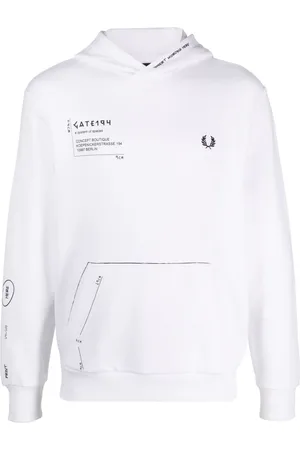 Fred Perry X GATE194 signature-print hoodie
