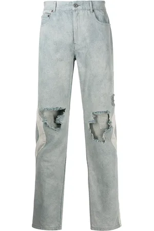 MOSTLY HEARD RARELY SEEN Ripped straight-leg jeans