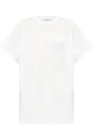 Max Mara Monogram-embroidered cotton T-shirt