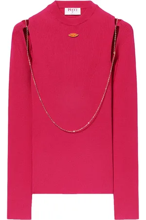 Puccini Chain-embellished rib-knit top